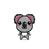 niedliches Koala-Cartoon-Charakter-Design-Maskottchen vektor