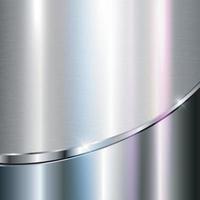 silberner metallischer Hintergrund, 3d elegantes Chrom-gebürstetes Metallbeschaffenheitsdesign. vektor
