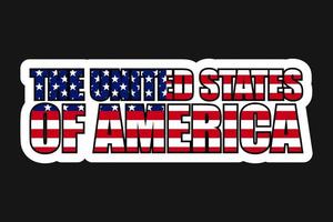amerikanska valen rösta vektorillustration. märkeslappklistermärken med demokratiska civilsamhällesslogans, stjärnor och ränder flaggelement. färdig design för reklamtryck vektor