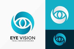 Auge Vision Business-Logo-Vektor-Design. abstraktes Emblem, Designkonzept, Logos, Logoelement für Vorlage. vektor