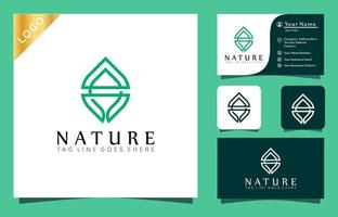 letter a nature beauty leaf logo design inspiration vektor illustration med linjekonst stil, mode, kosmetika, modern företagsikon visitkort