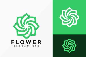 grön blomma modern logotyp vektordesign. abstrakt emblem, designkoncept, logotyper, logotypelement för mall. vektor
