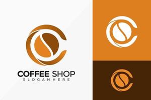 Buchstabe c Coffee-Shop-Logo-Design. moderne Ideenlogos entwirft Vektorillustrationsschablone vektor