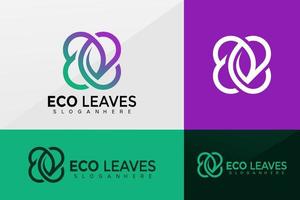 eco leave logotyp vektor, love leaf logotyper design, modern logotyp, logo design vektor illustration mall