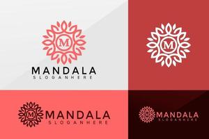 Mandala-Blumenblatt-Logo-Vektor, Boutique-Blatt-Logo-Design, modernes Logo, Logo-Design-Vektor-Illustrationsvorlage vektor