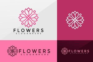 blomma logotyp vektor, varumärkesidentitet logotyp design, modern logotyp, logotyp design vektor illustration mall