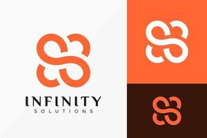 bokstavens infinity lösning logotyp vektor design. abstrakt emblem, designkoncept, logotyper, logotypelement för mall.