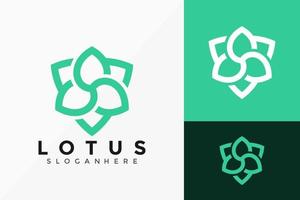 Lotusblumen-Logo-Vektor-Design. abstraktes Emblem, Designkonzept, Logos, Logoelement für Vorlage. vektor
