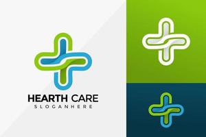 hälsovård medicinsk företag logotyp design, modern logotyp design vektor illustration mall
