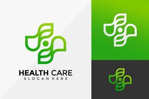 Gesundheitswesen-Blatt-Logo-Design, moderne Logo-Designs-Vektor-Illustrationsvorlage vektor