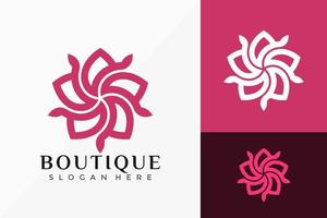 Lotus Star Boutique-Logo-Vektor-Design. abstraktes Emblem, Designkonzept, Logos, Logoelement für Vorlage. vektor