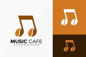 abstrakt caffe shop musik logotyp design. kreativ idé logotyper design vektor illustration mall