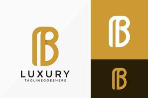 Luxusbuchstabe b minimalistisches Logo-Vektordesign. abstraktes Emblem, Designkonzept, Logos, Logoelement für Vorlage. vektor
