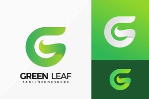 bokstaven g gröna blad färgglada logotyp vektor design. abstrakt emblem, designkoncept, logotyper, logotypelement för mall.