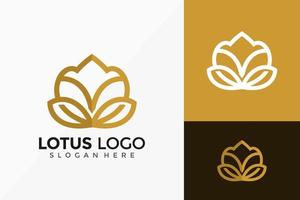 elegantes Lotusblumen-Logo-Design. kreative Ideenlogos entwirft Vektorillustrationsschablone vektor