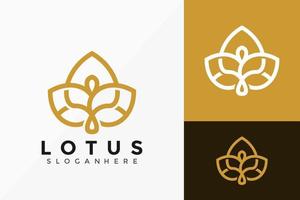 Lotus Spa-Logo-Vektor-Design. abstraktes Emblem, Designkonzept, Logos, Logoelement für Vorlage. vektor