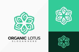 organisk lotus kreativ logotypdesign. modern idé logotyper design vektor illustration mall