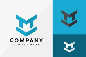bokstaven m sköld logotyp design, företags logotyper vektor, modern logotyp, logo design vektor illustration mall