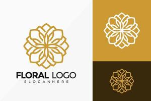 florales Ornament kreatives Logo-Vektor-Design. abstraktes Emblem, Designkonzept, Logos, Logoelement für Vorlage. vektor