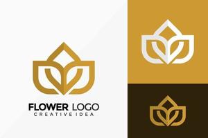 abstraktes Blumengeschäftslogo-Vektordesign. abstraktes Emblem, Designkonzept, Logos, Logoelement für Vorlage. vektor