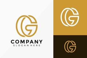 Buchstabe g Logo Symbol Vektor-Design. Luxus, einfache, minimale und elegante Logo-Design-Vektor-Illustrationsvorlage vektor