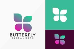Vektor Schönheit Schmetterling Logo-Design. abstraktes Emblem, Designkonzept, Logos, Logoelement für Vorlage.