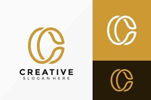 Buchstabe c-Logo-Symbol-Vektor-Design. kreative einfache elegante Logo-Design-Vektor-Illustrationsvorlage vektor
