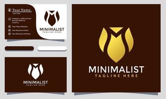 modern minimalistisk m negativ utrymme logotyp design och mall. gyllene eleganta m initialer ikon vektor