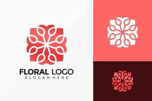 elegantes Blumenornament-Logo-Design. kreative Ideenlogos entwirft Vektorillustrationsschablone vektor