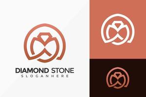 Diamantschmuck-Logo-Design, minimalistische Logos-Designs Vektor-Illustrationsvorlage vektor