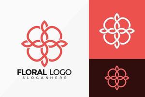 natur boutique blommig logotyp vektor design. abstrakt emblem, designkoncept, logotyper, logotypelement för mall.