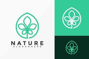 natur blad logotyp design, varumärkesidentitet logotyper design vektor illustration mall