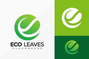 eko ekologisk löv logotyp vektor design. abstrakt emblem, designkoncept, logotyper, logotypelement för mall.