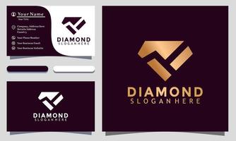 abstrakte Diamantschmuck moderne Logo-Design-Vektor-Illustration, Visitenkartenvorlage vektor