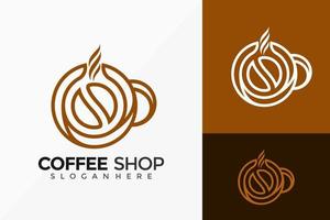 Café-Logo-Design. moderne Ideenlogos entwirft Vektorillustrationsschablone vektor