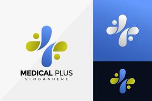 medicinsk plus hälsovård logotyp design, modern logotyp design vektor illustration mall