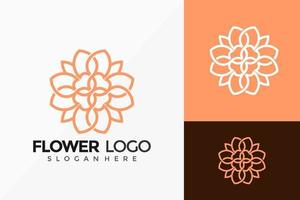 skönhet blomma kosmetisk logotyp design. modern idé logotyper design vektor illustration mall