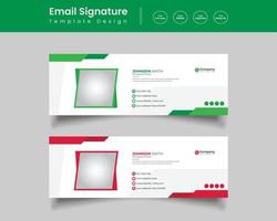 E-Mail-Signatur oder E-Mail-Fußzeilen-Designvorlage pro Vektor