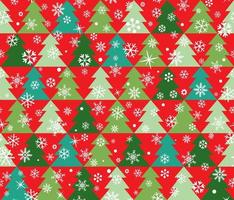 Weihnachten Symbol nahtlose Muster mit Baum des neuen Jahres. glückliche Winterferientapete mit Naturschneedekorelementen. Weihnachten Tannenbaum geometrische gekachelte Hintergrunddesign vektor
