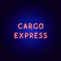 Cargo Express Neontext vektor
