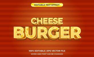 3D-Texteffekt mit gelbem Käsethema. Typografie für Käse-Burger-Produkt.