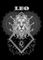 illustration leo zodiaken symbol vektor