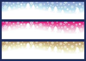 Vektor Winterwald Weihnachten Hintergrund Illustration Set auf einem dunklen Hintergrund isoliert.
