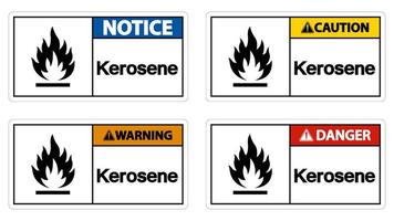 Kerosin-Symbol-Zeichen auf weißem Hintergrund vektor