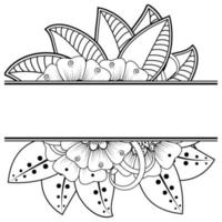 Speichern Sie das Datum mit Mehndi-Blume. Dekoration im ethnischen orientalischen, Gekritzelverzierung. vektor