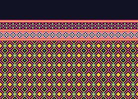 geometrischer ethnischer orientalischer Musterhintergrund. Design für Textur, Verpackung, Kleidung, Batik, Stoff, Tapete und Hintergrund. Musterstickerei-Design. vektor