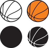 Basketballball mehrere Farben vektor