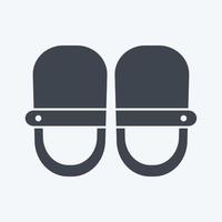 ikon baby skor - glyph stil - enkel illustration vektor