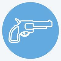 Symbol-Revolver - Stil der blauen Augen - einfache Illustration, gut für Drucke, Ankündigungen usw vektor