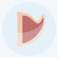Icon-Harfe - flacher Stil - einfache Illustration, gut für Drucke, Ankündigungen usw